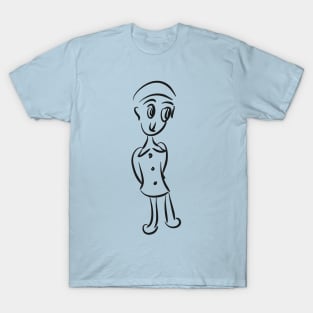 Cartoon Shy boy T-Shirt